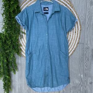 The North Face Women's Shirt Dress Short Sleeve Teal Size Medium